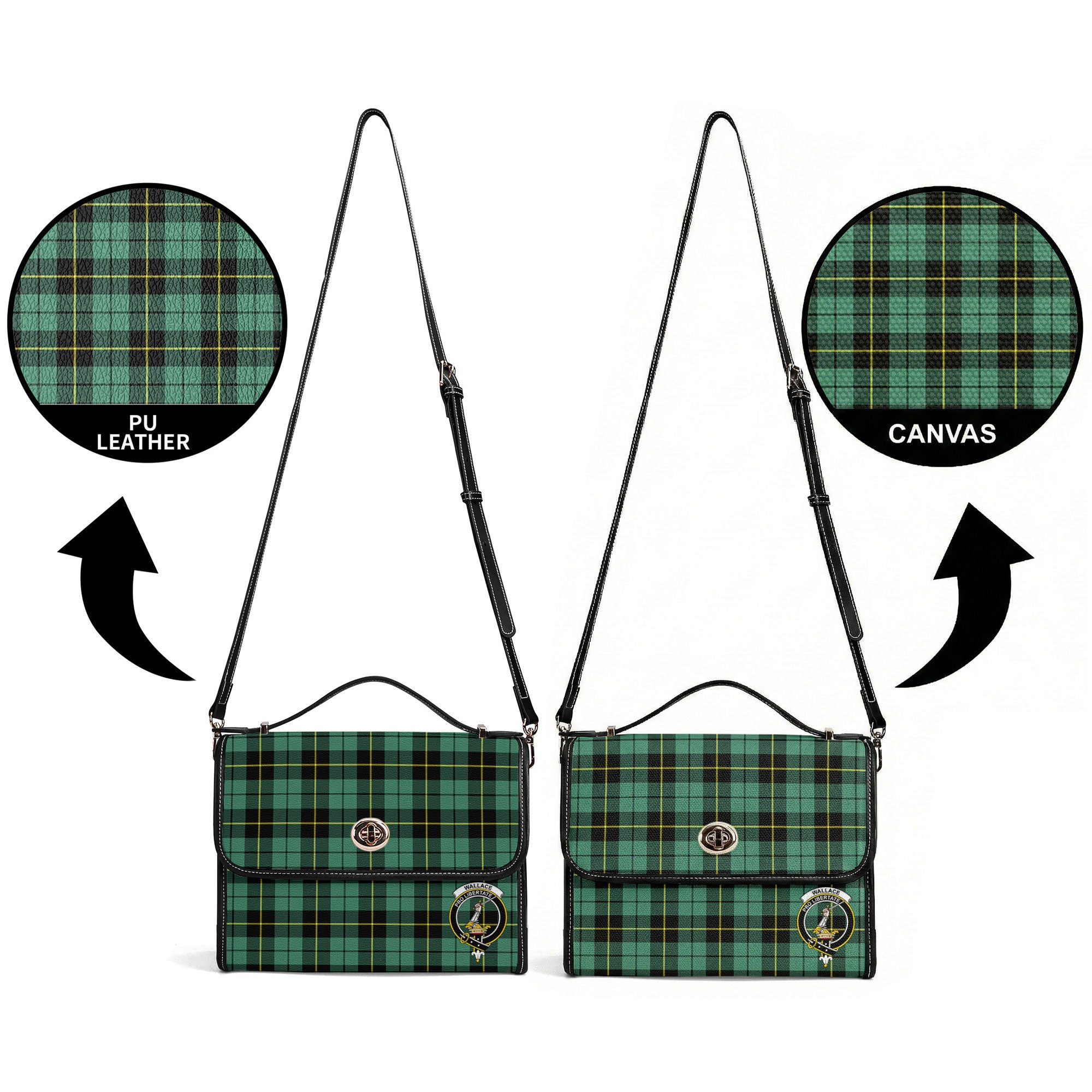 Wallace Hunting Ancient Tartan Crest Satchel Bag