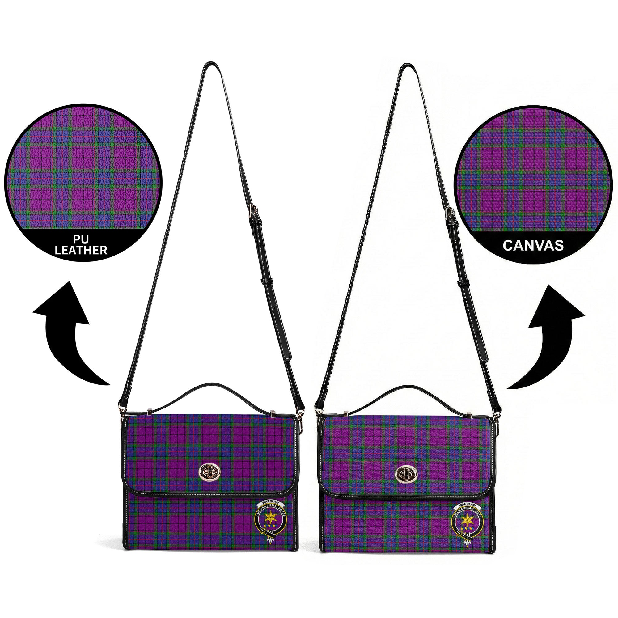 Wardlaw Modern Tartan Crest Satchel Bag