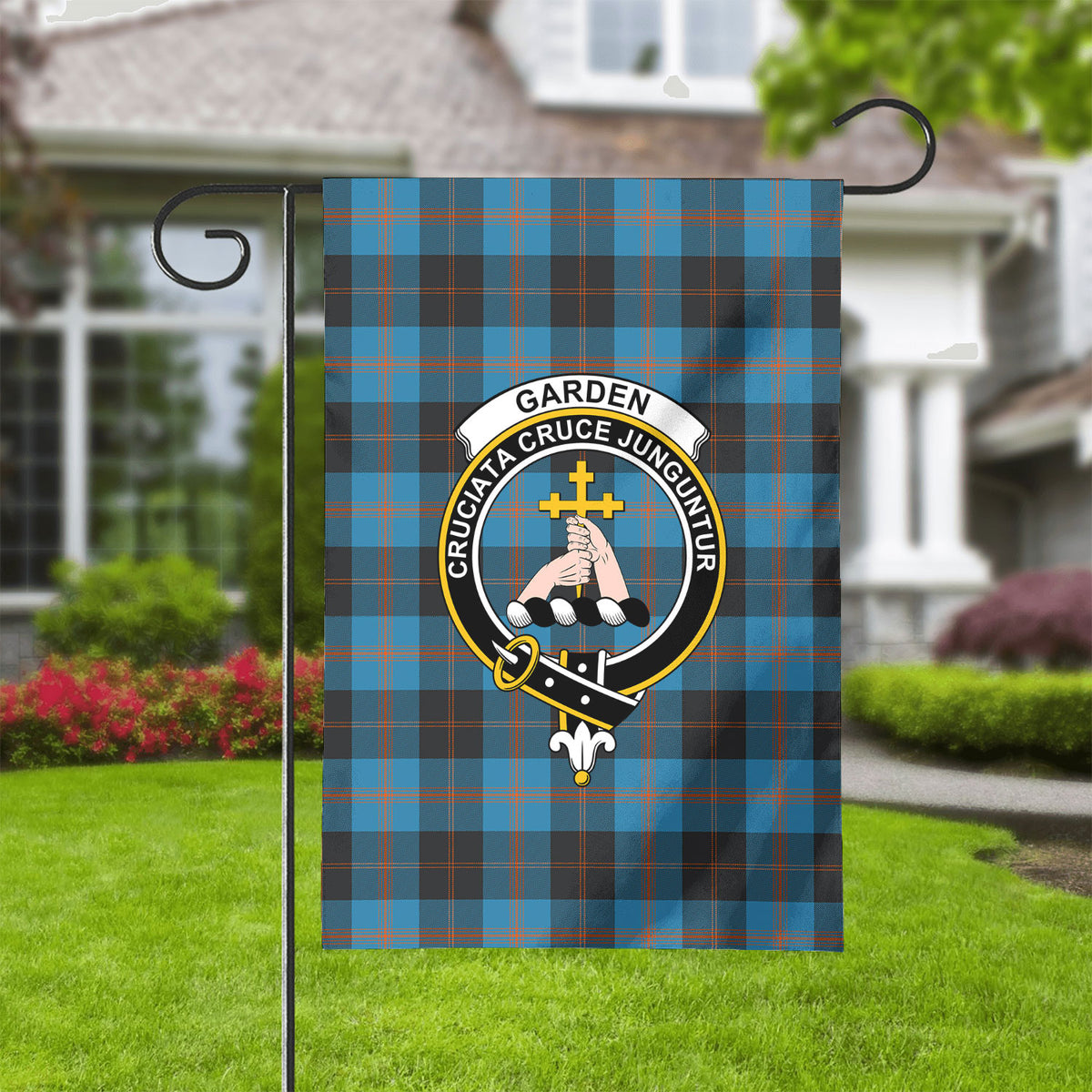 Garden Tartan Crest Garden Flag