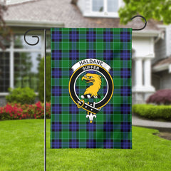 Haldane Tartan Crest Garden Flag