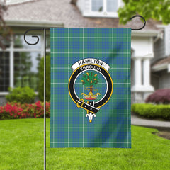 Hamilton Hunting Ancient Tartan Crest Garden Flag
