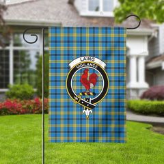 Laing Tartan Crest Garden Flag