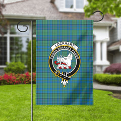 Lockhart Tartan Crest Garden Flag