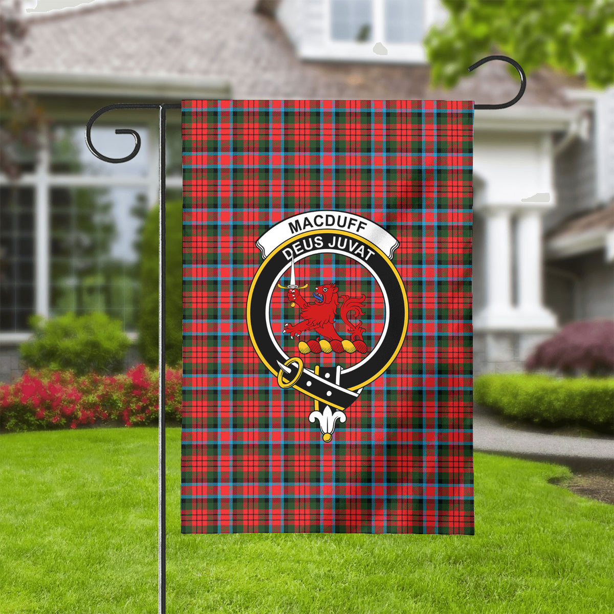 MacDuff Modern Tartan Crest Garden Flag