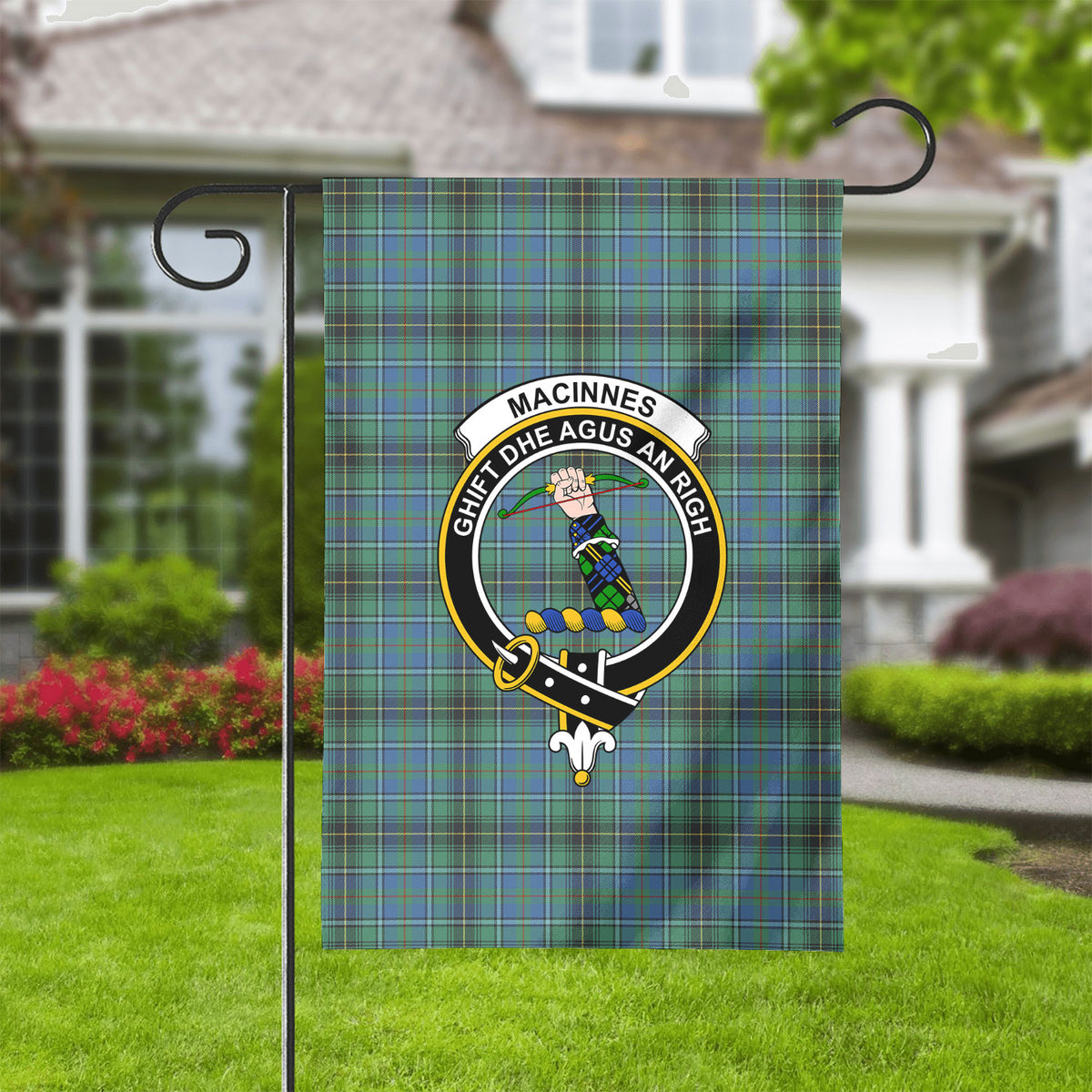 MacInnes Ancient Tartan Crest Garden Flag
