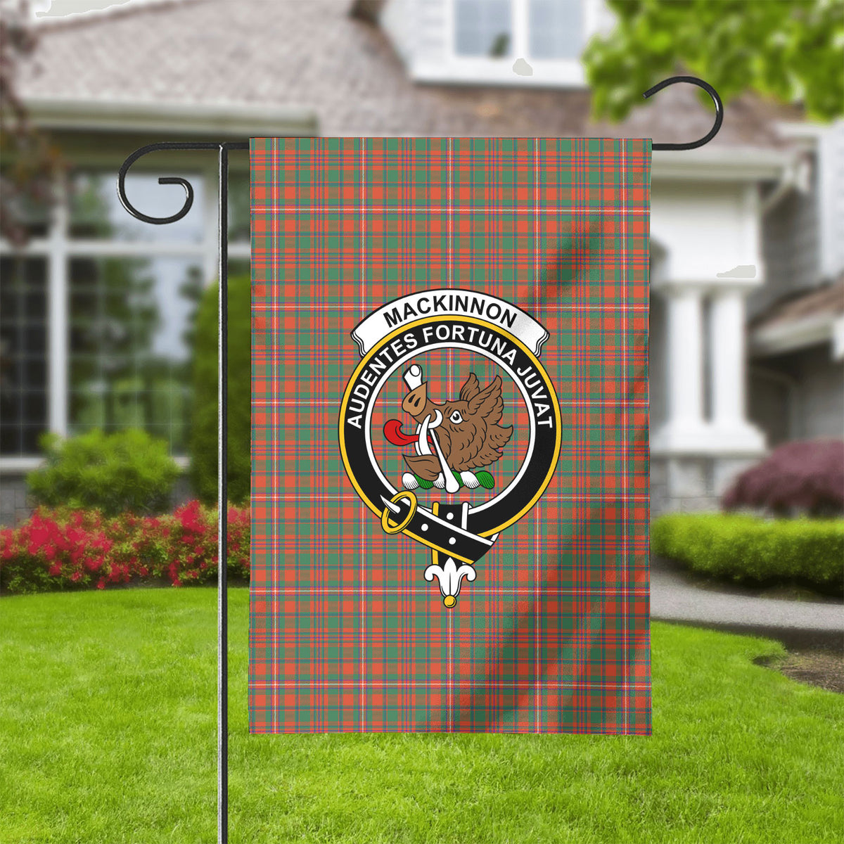 MacKinnon Ancient Tartan Crest Garden Flag