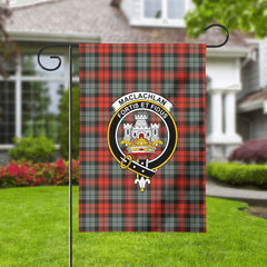 MacLachlan Weathered Tartan Crest Garden Flag