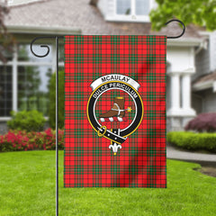 McAulay Modern Tartan Crest Garden Flag