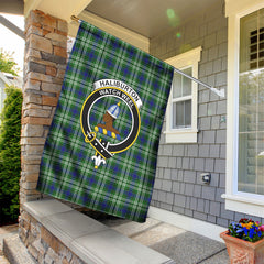Haliburton Tartan Crest Garden Flag