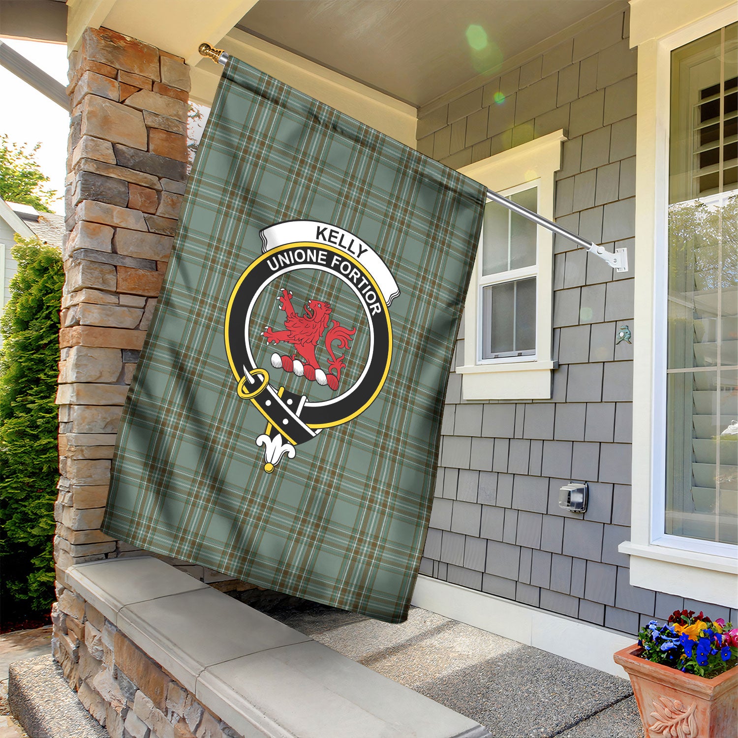 Kelly Dress Tartan Crest Garden Flag