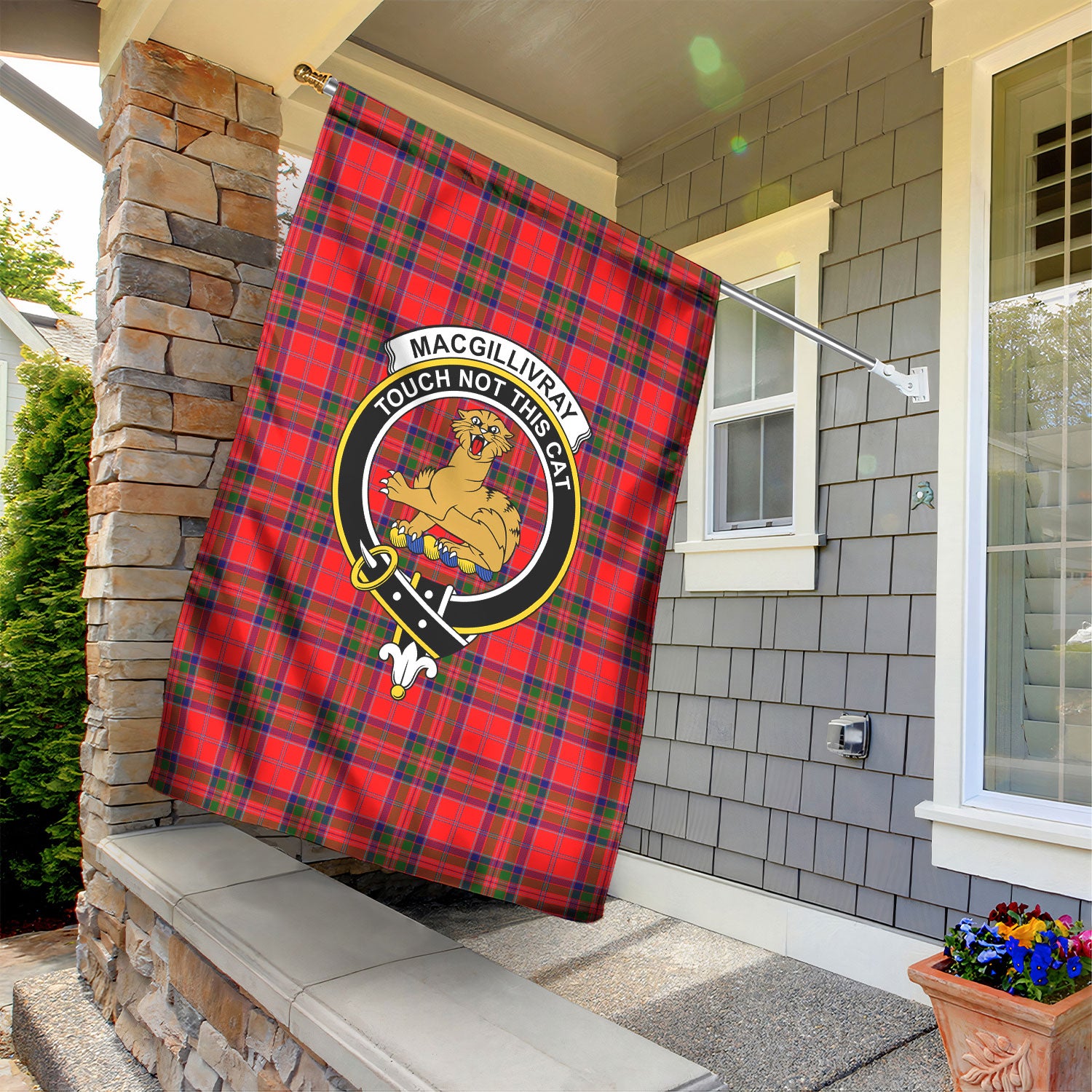 MacGillivray Modern Tartan Crest Garden Flag