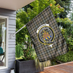 MacKenzie Weathered Tartan Crest Garden Flag