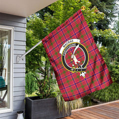 MacRae Modern Tartan Crest Garden Flag