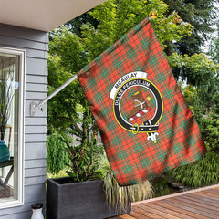 McAulay Ancient Tartan Crest Garden Flag