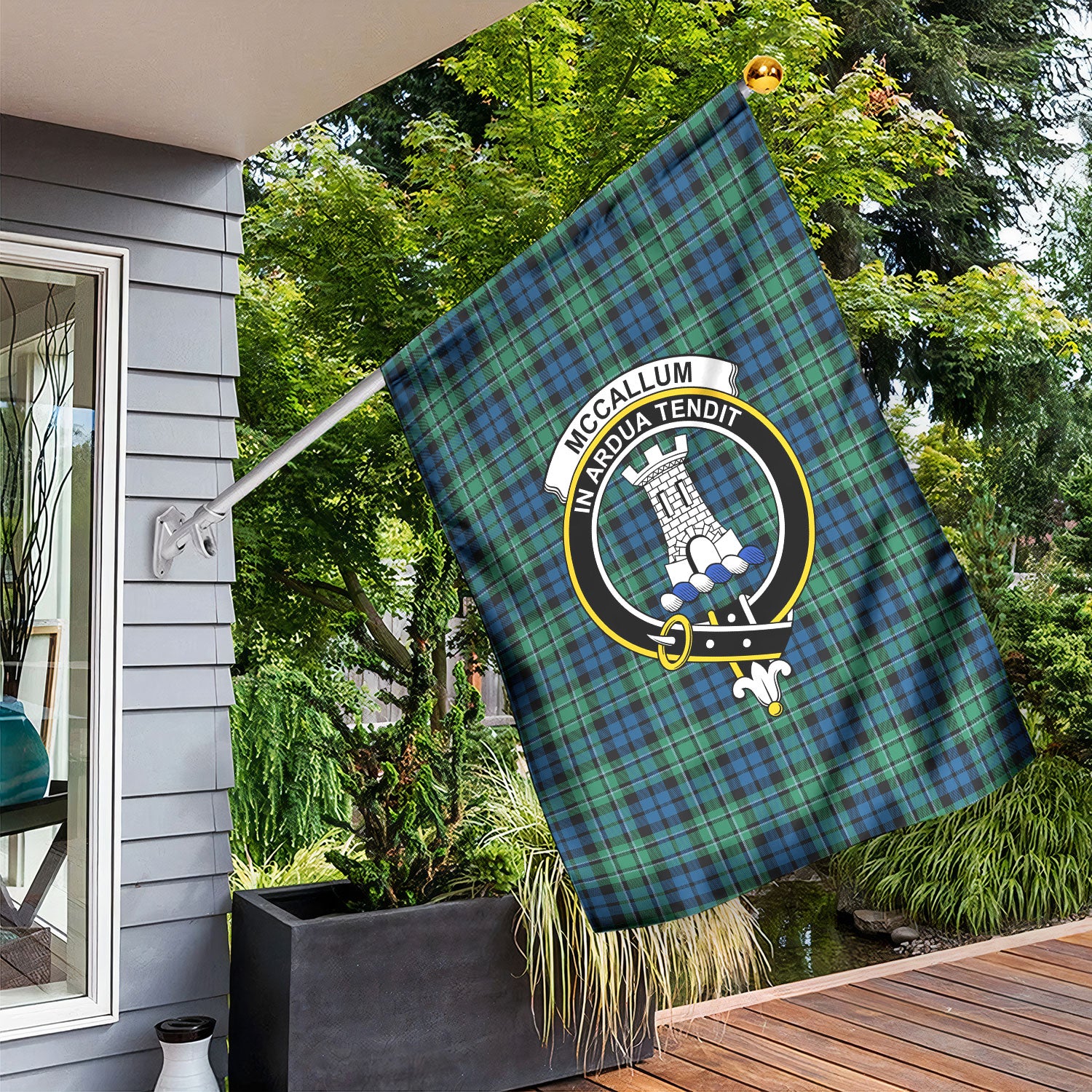 McCallum Ancient Tartan Crest Garden Flag