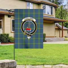 Clelland Tartan Crest Garden Flag