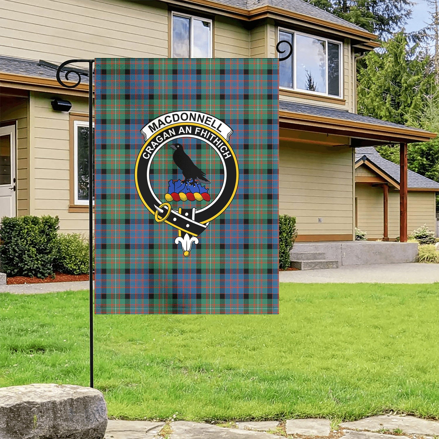 MacDonnell of Glengarry Ancient Tartan Crest Garden Flag