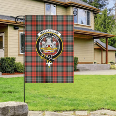 MacLachlan Weathered Tartan Crest Garden Flag