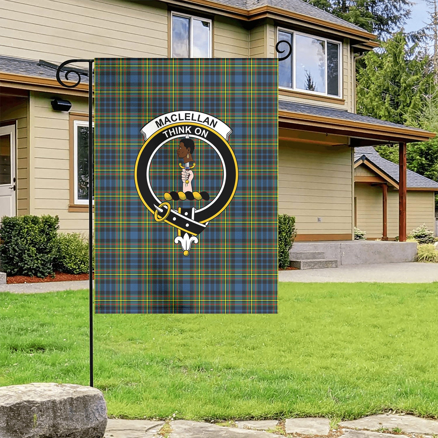 MacLellan Ancient Tartan Crest Garden Flag