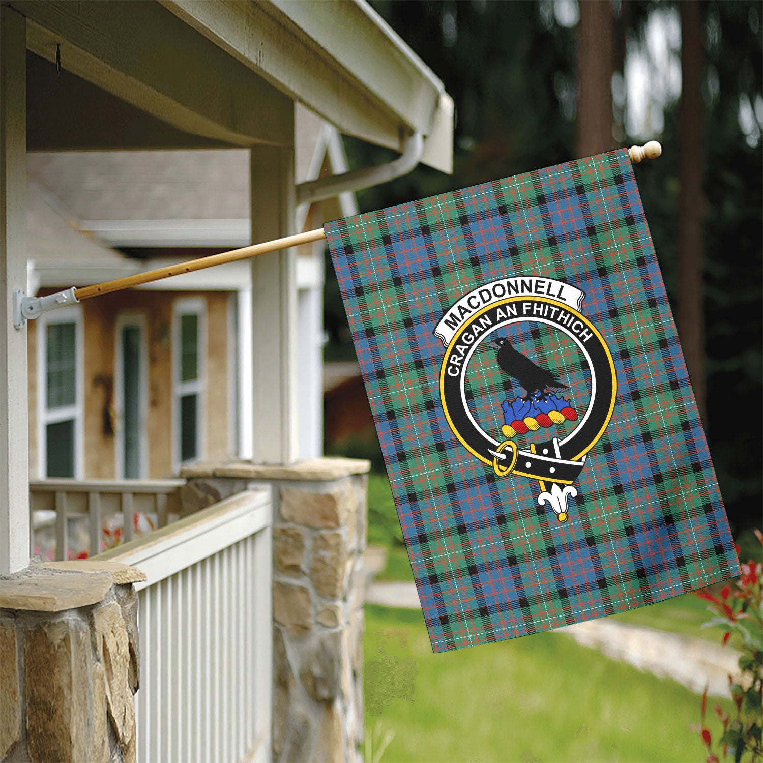 MacDonnell of Glengarry Ancient Tartan Crest Garden Flag