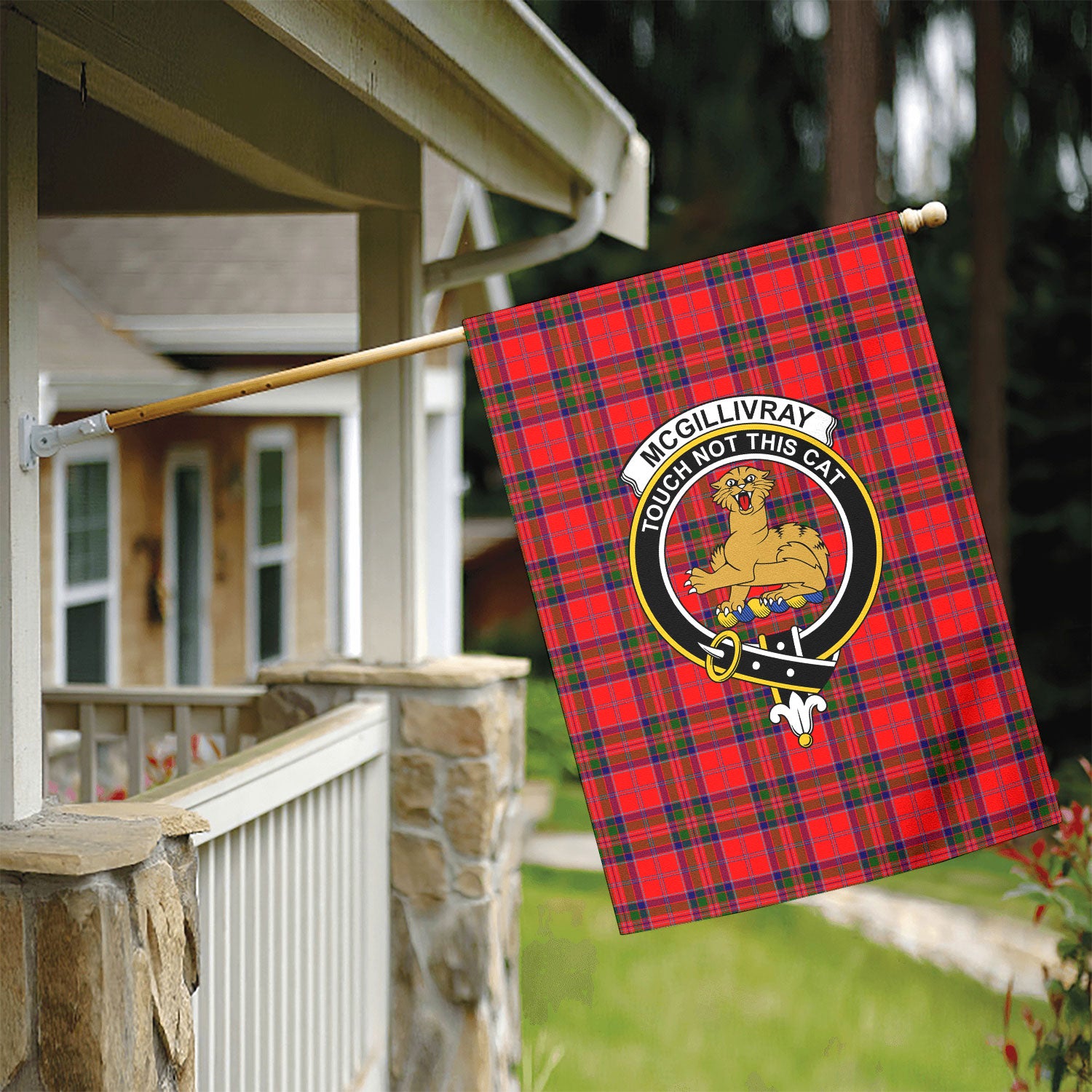 McGillivray Modern Tartan Crest Garden Flag