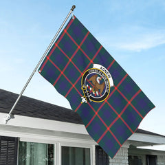 Agnew Modern Tartan Crest House Flag