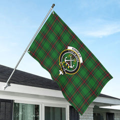 Kinnear Tartan Crest House Flag
