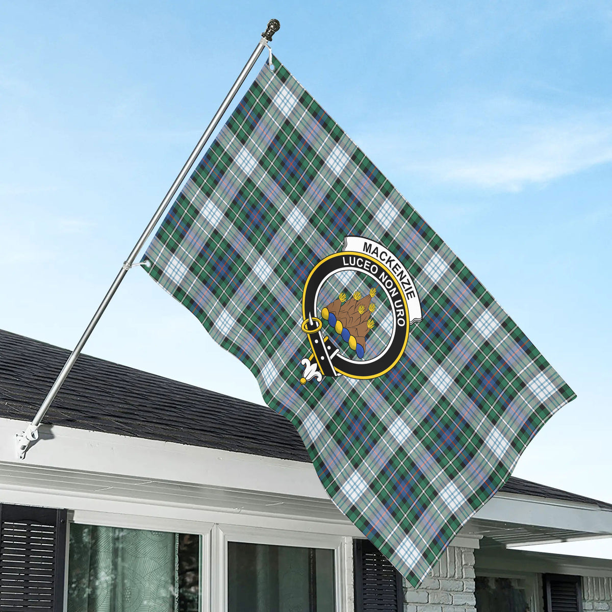 MacKenzie Dress Ancient Tartan Crest House Flag