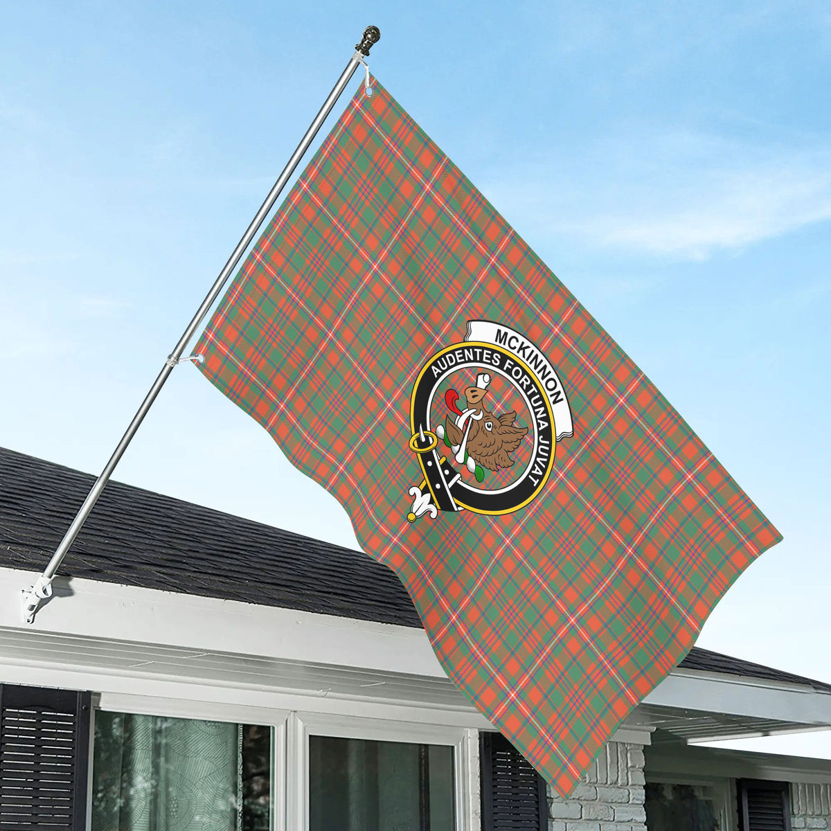 McKinnon Ancient Tartan Crest House Flag