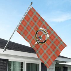 Morrison Red Ancient Tartan Crest House Flag
