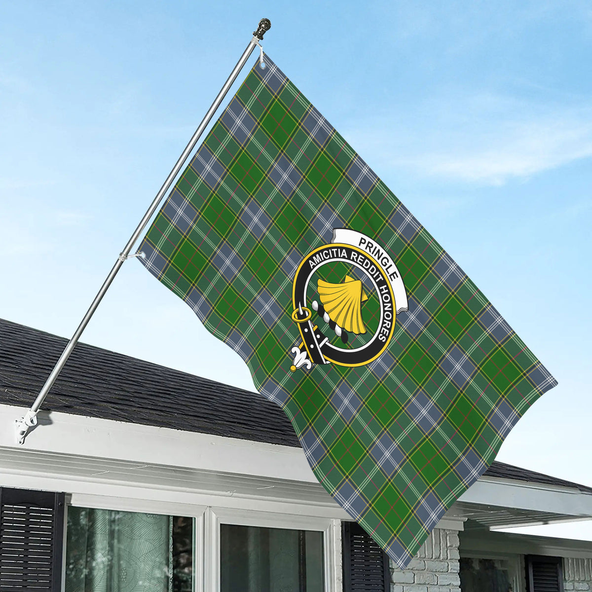 Pringle Tartan Crest House Flag