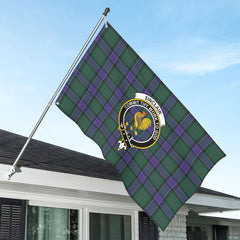 Sinclair Hunting Modern Tartan Crest House Flag