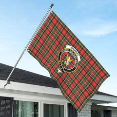 Stewart Royal Modern Tartan Crest House Flag