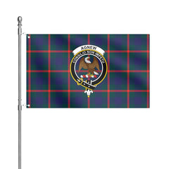 Agnew Modern Tartan Crest House Flag