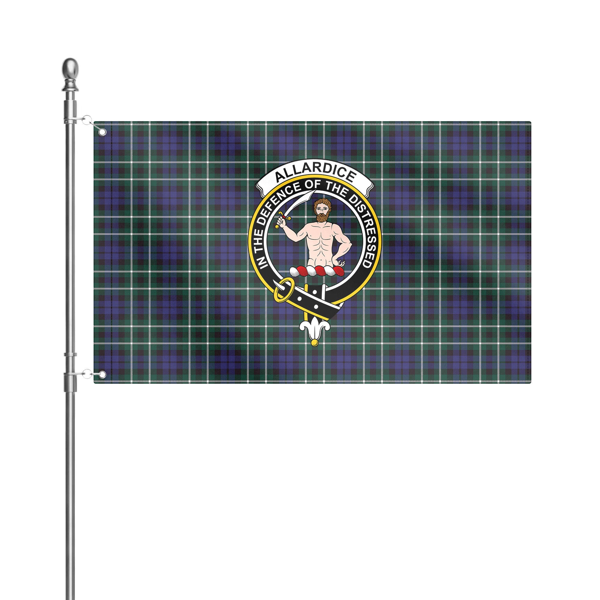 Allardice Tartan Crest House Flag