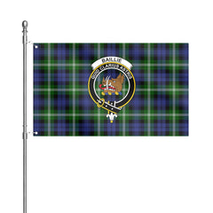 Baillie Modern Tartan Crest House Flag