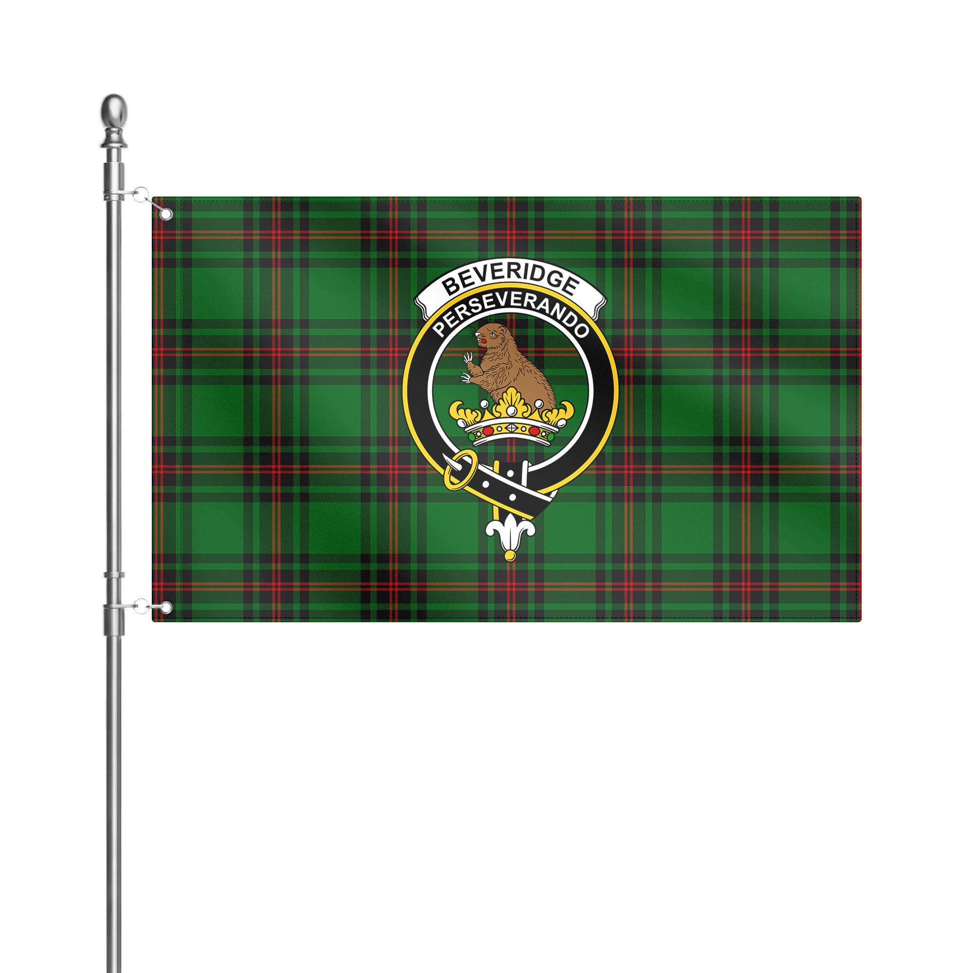 Beveridge Tartan Crest House Flag