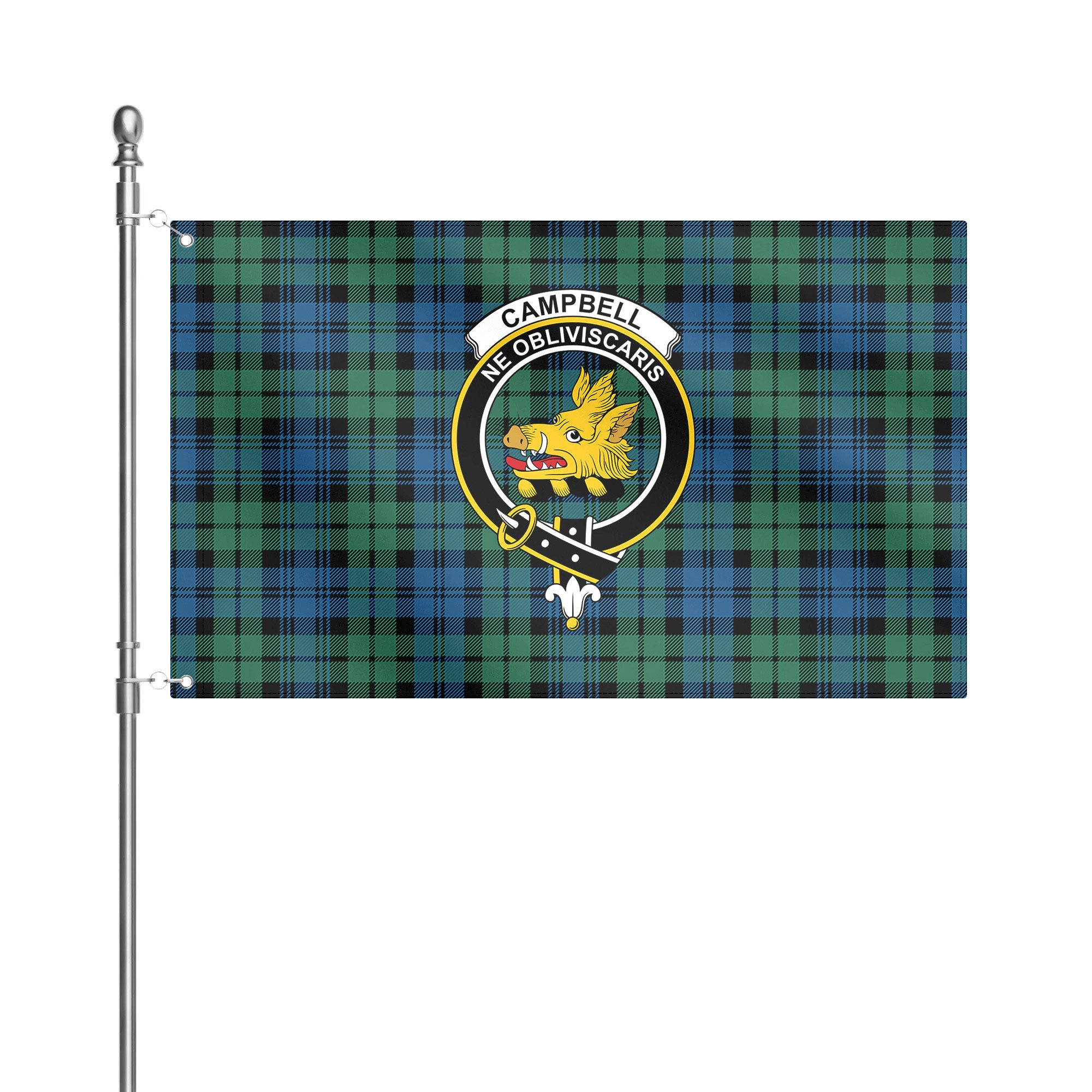 Campbell Ancient 02 Tartan Crest House Flag