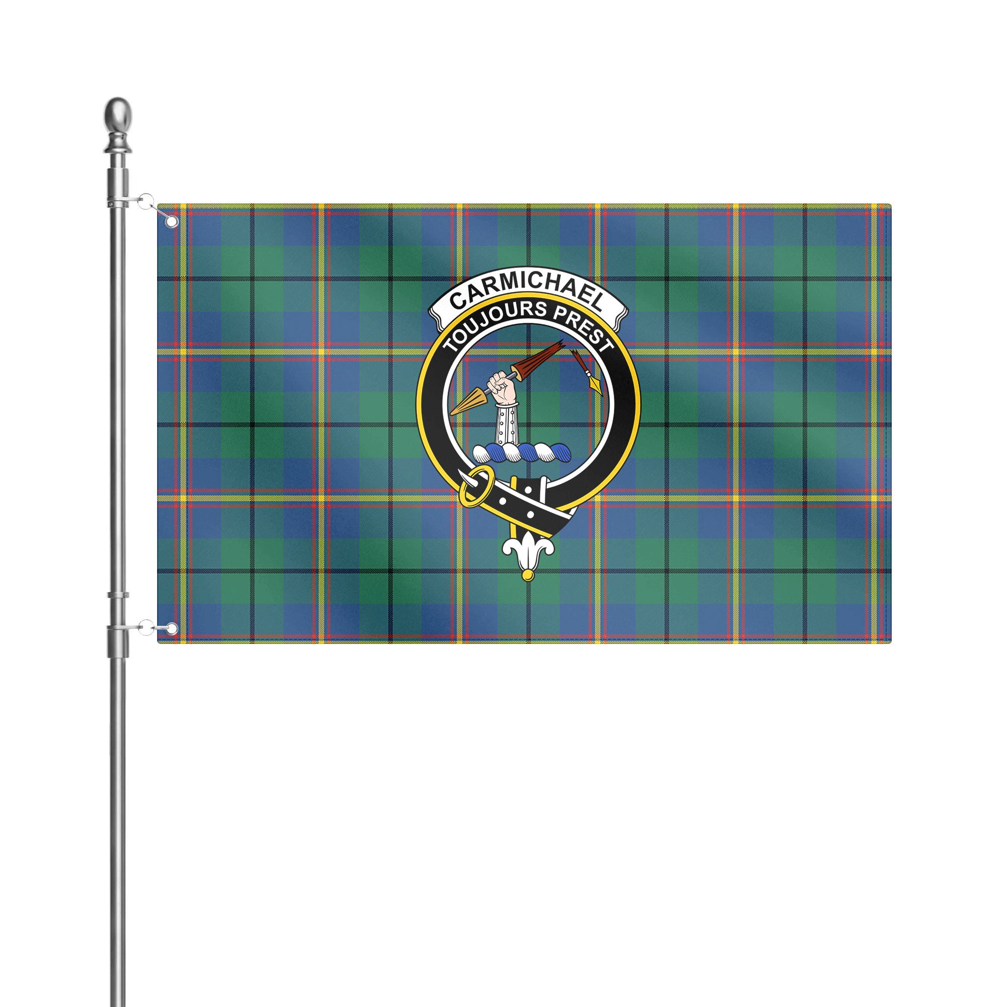 Carmichael Ancient Tartan Crest House Flag
