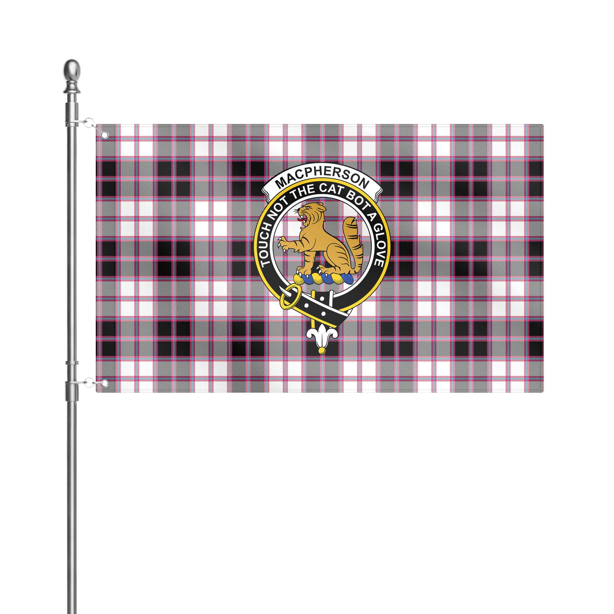 MacPherson Hunting Modern Tartan Crest House Flag