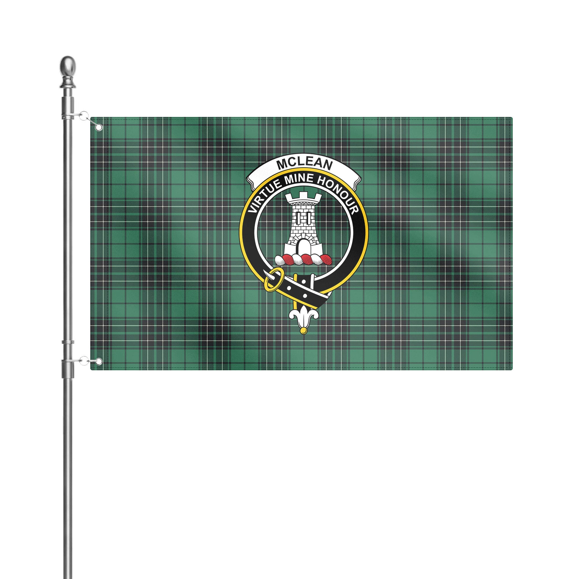 McLean Hunting Ancient Tartan Crest House Flag