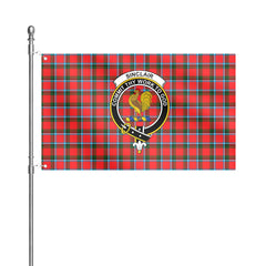 Sinclair Modern Tartan Crest House Flag