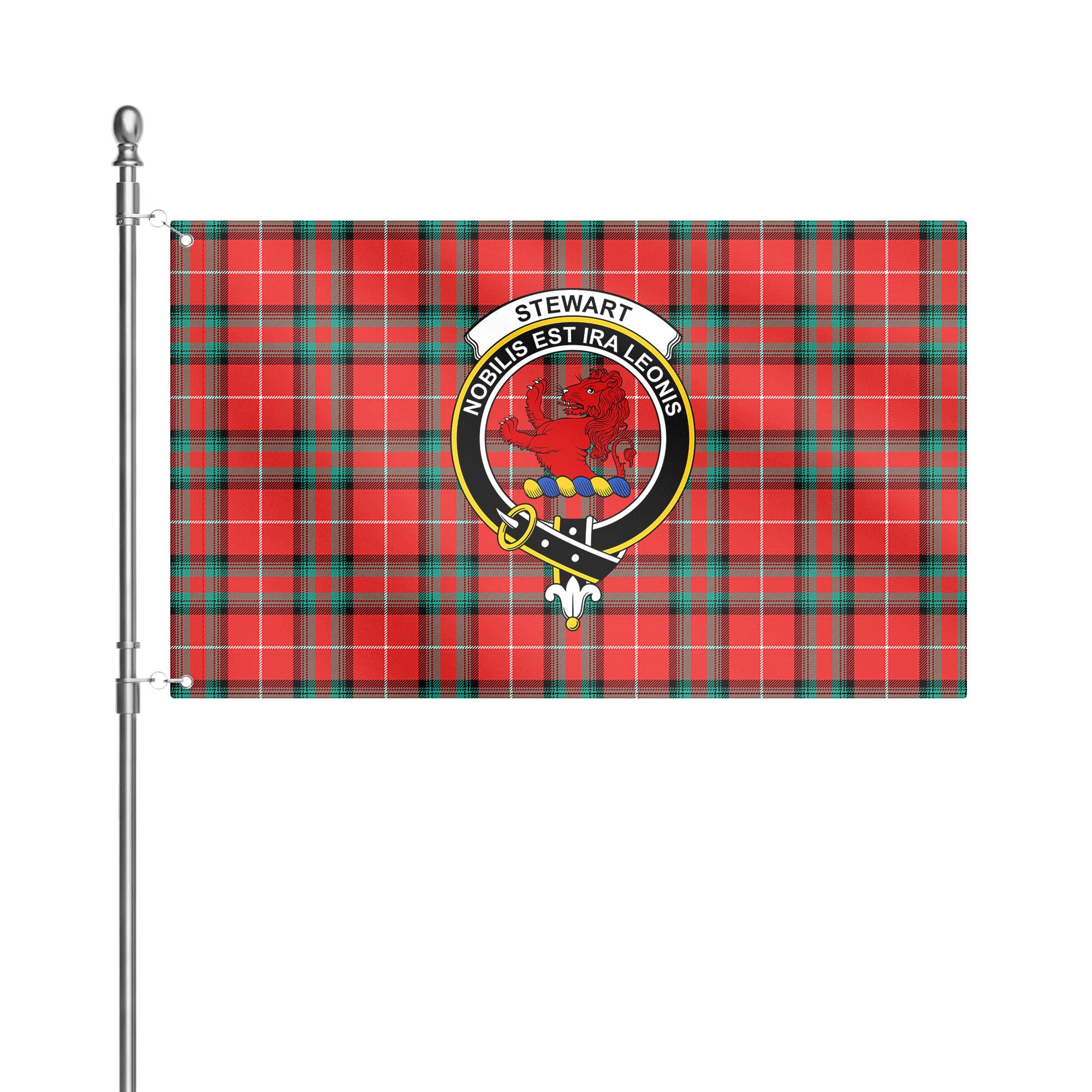 Stewart (Stuart) of Bute Tartan Crest House Flag