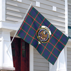 Agnew Modern Tartan Crest House Flag