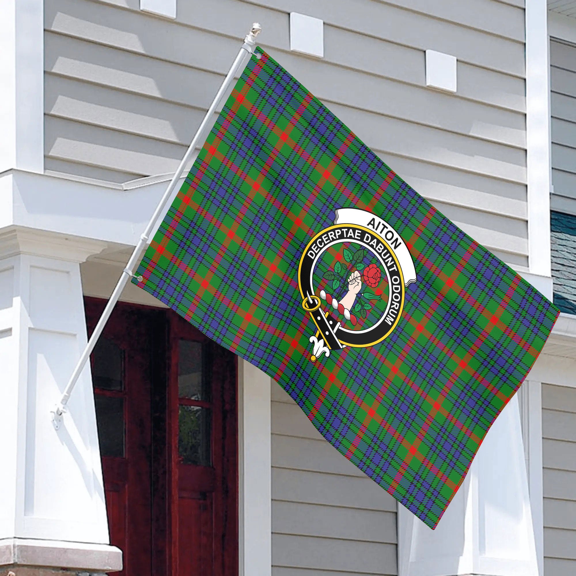 Aiton Tartan Crest House Flag