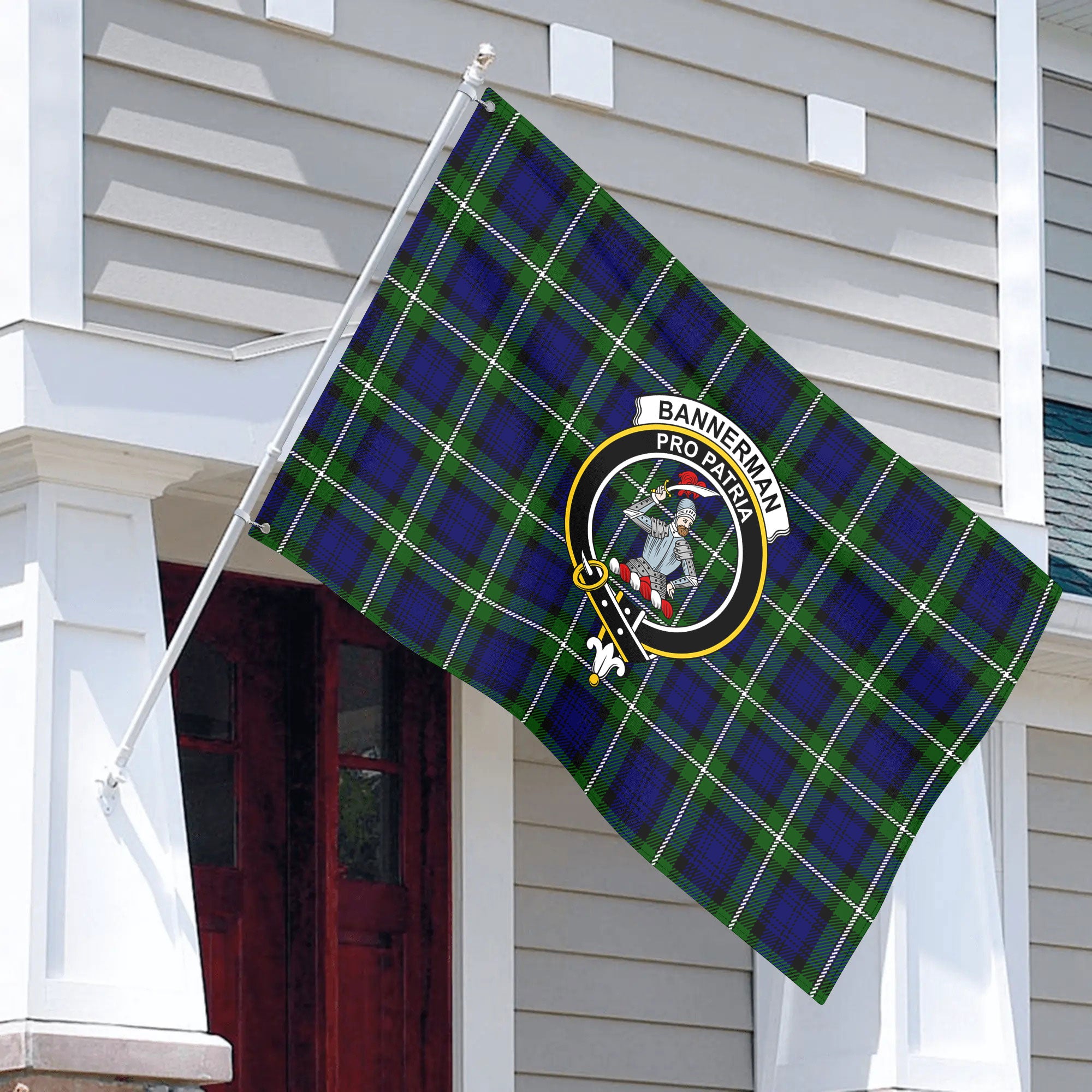 Bannerman Tartan Crest House Flag