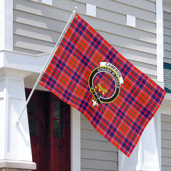 Cameron of Lochiel Modern Tartan Crest House Flag