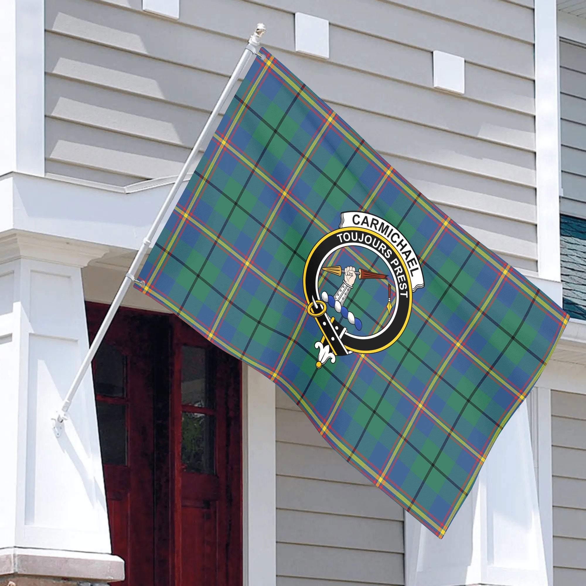 Carmichael Ancient Tartan Crest House Flag