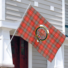 Fraser (of Lovat) Weathered Tartan Crest House Flag