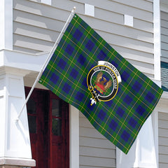 Johnston of Caskieben Tartan Crest House Flag